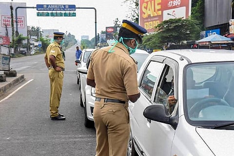 Rep image of police on COVID-19 duty