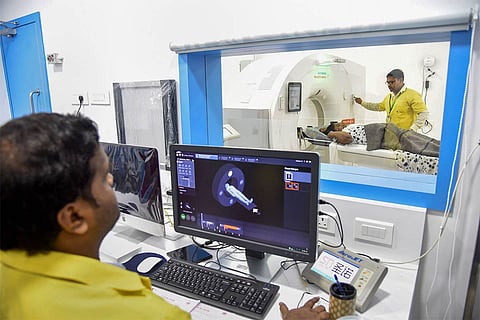 Representative image of CT scan procedure