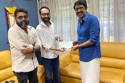 From left: Mahesh Narayan, Fahadh and Unnikrishnan