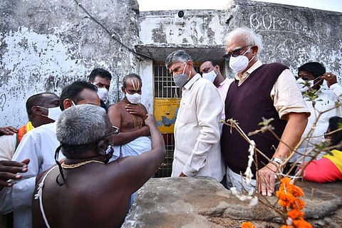 Leader of Opposition Chandrababu Naidu at Ramatheertham