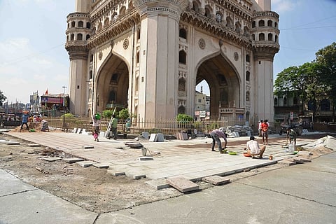 Charminar Pedestrianisation Project: Work sped up ahead of Ivanka Trump's Hyd visit