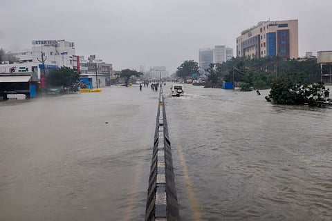 A file image of flooded road in Chennai after heavy rains on November 6 and 7.