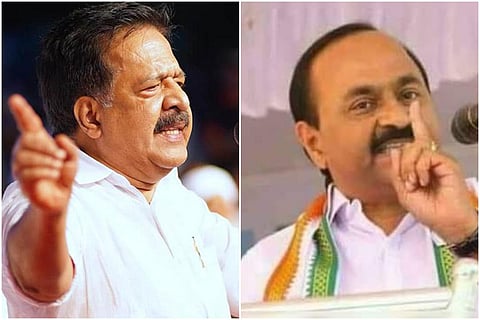 Collage of Congress leaders in Kerala VD Satheesan and Ramesh Chennithala 