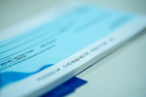 Blank cheque