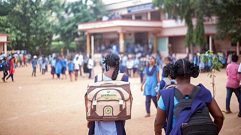 School students in uniform