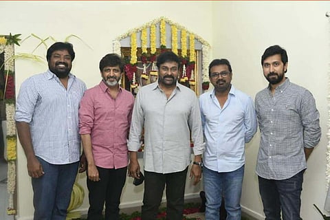 Chiranjeevi with Koratala Siva, Bobby, Mohan Raja and Meher Ramesh 