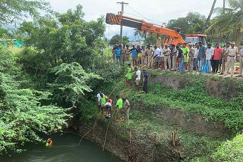  Rescue officials at the site