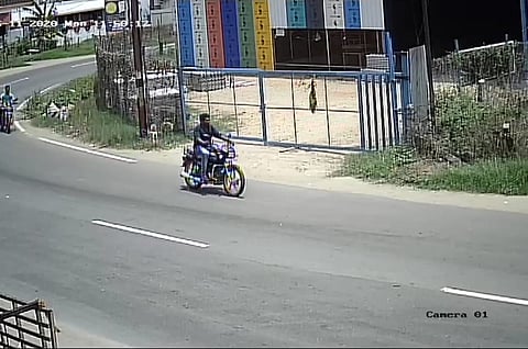 CCTV Visual of bike being taken by Prasanth