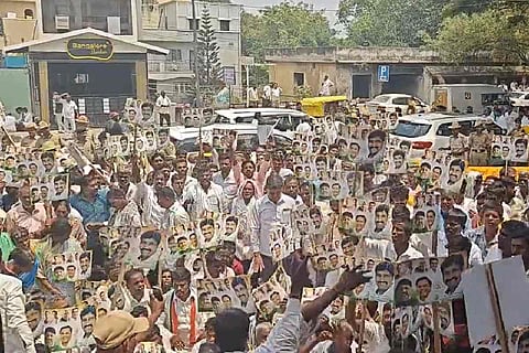 Screengrab of Congress protest