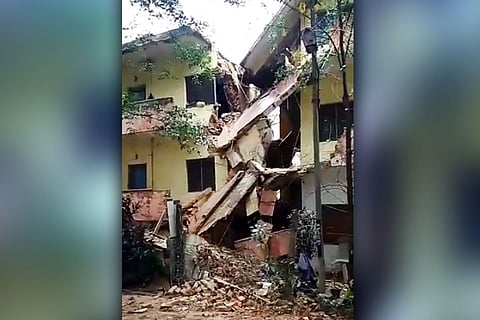 Building inside KMF colony which collapsed on Tuesday