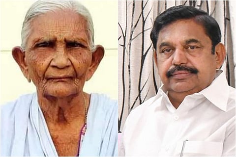 Davusayammal and son Edappadi K Palaniswami