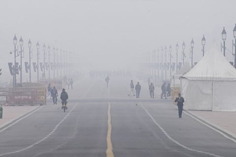 A picture of dense fog in Delhi on February 22.