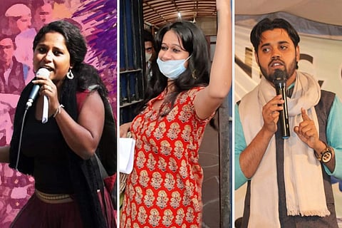A collage of the student activists who have been in jail