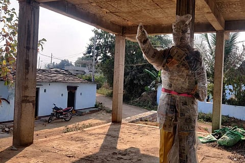 The Ambedkar statue meant to be installed in Devanoor