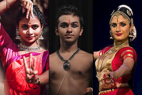 Dancers Anju Aravind, Karthik Manikandan, Devika Sajeevan