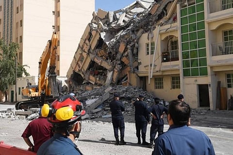 Collapsed building