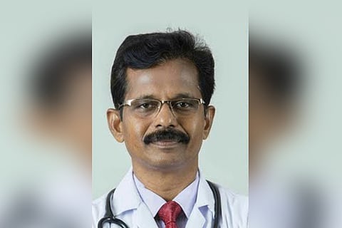 Dr Subbiah Shanmugam, former ABVP president who has been arrested by Chennai police and was accused of urinating at woman's door 