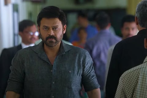 A screengrab from Drushyam 2 teaser featuring Venkatesh Daggubati