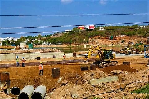 A shrinking lake, damaged rock formations: All for a hanging bridge to ease Hyd traffic