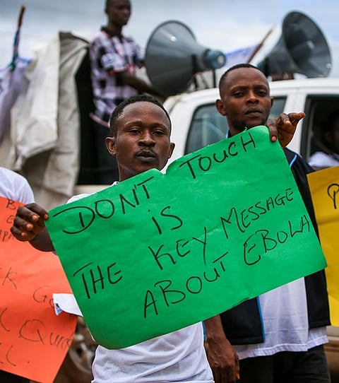 In one powerful image, an artist criticizes the western media's coverage of Ebola