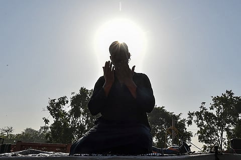 A Muslim man praying