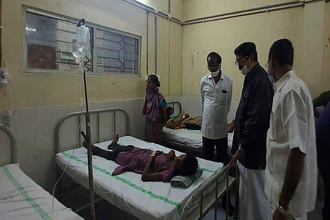The residents being treated at Eluru Govt Hospital 