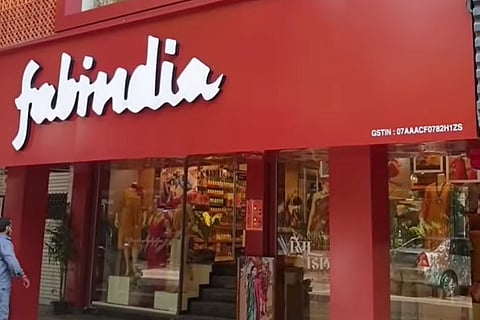 The board of a FabIndia outlet