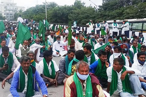 Farmers protest