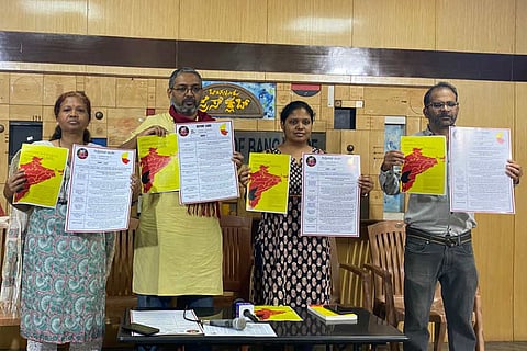 The members of the forum at Press Club, Karnataka