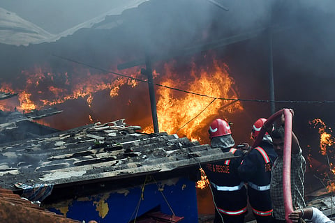 Fire in Vazhuthacaud