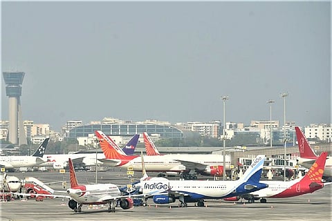 Airplanes at Mumbai airport