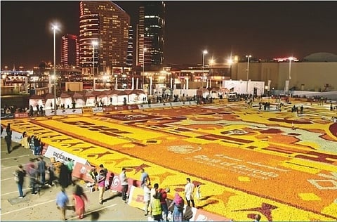 41,000 kgs of flowers shipped from Karnataka to make record-breaking carpet in Dubai  