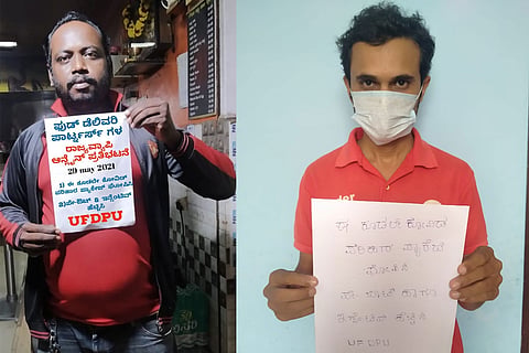 Food delivery executives protest