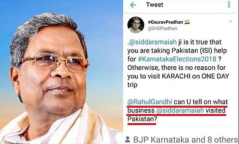 No, Karnataka CM Siddaramaiah didn't go to Pakistan or meet ISI