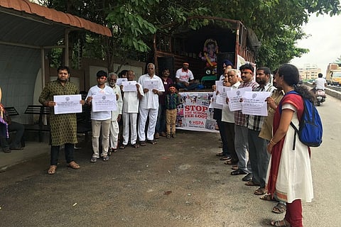  Hyderabad parents stage unique protest over school fees, immerse govt orders with Ganesha idol 