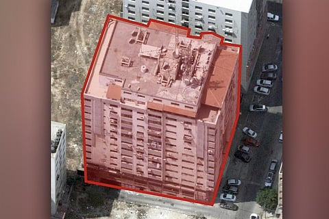 The high rise building that was targeted by Israeli airstrikes in Gaza, which destroyed media offices including Associated Press, Al Jazeera