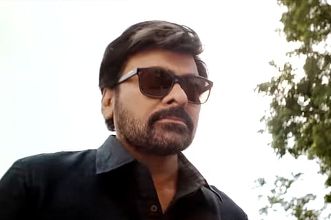 Actor Chiranjeevi in Godfather first look