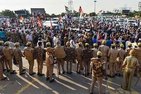 UP police near Hathras 
