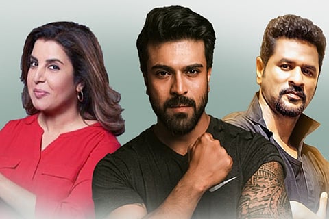 Farah Khan, Ram Charan and Prabhudeva