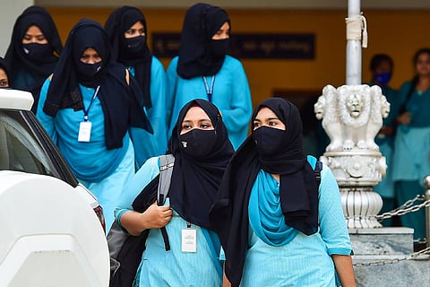 Hijab clad students