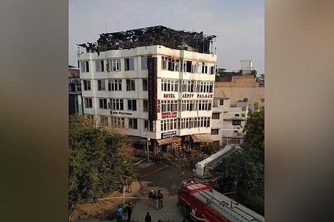 At least 17 killed in major fire at Hotel Arpit Palace in Delhi, over 30 rescued