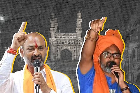 BJP Telangana Chief Bandi Sanjay and Nizamabad MP Arvind Dharmpauri 