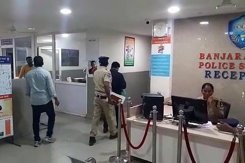 Accused in Hyderabad pub drugs case being brought to the police station