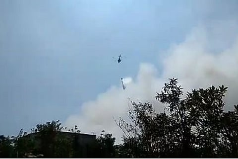 IAF chopper helps Coimbatore corporation douse dumpyard fire that raged for 36 hours