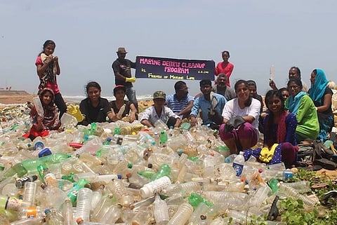 11,000 plastic bottles, 800 sandals recovered in clean-up drive on T’puram coast