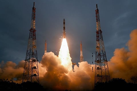 Rocket launch from ISRO