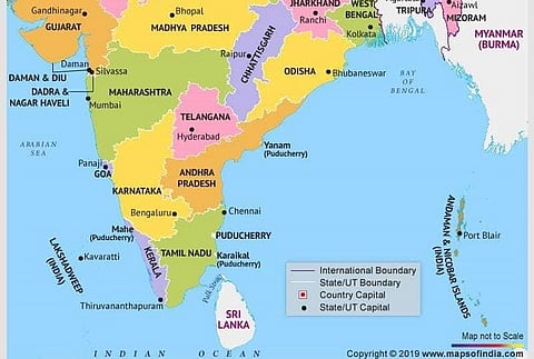 Andhra 'capital' Amaravati missing in Centre's latest India map, triggers row 
