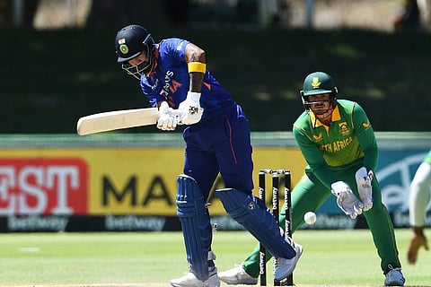 Indian and South African cricket players