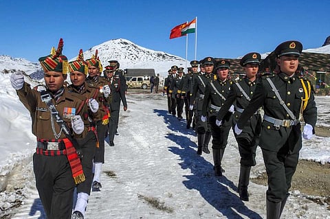 Indian and Chinese troops