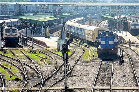 Train approaching station